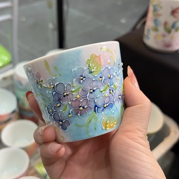 杯景德镇釉下五彩手绘