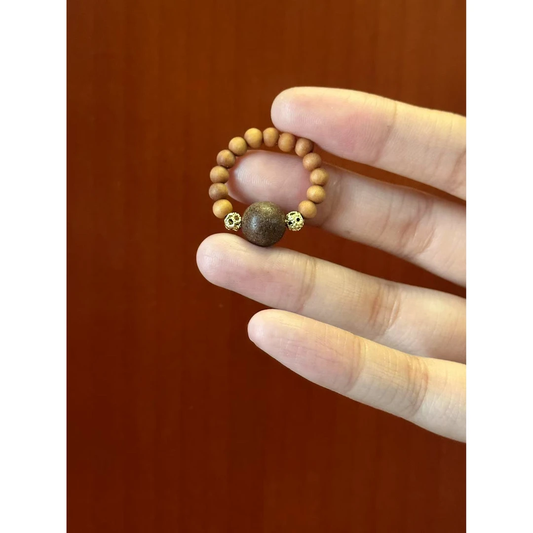 非金属木质戒指 非金属木质戒指 【禅茶香方】设计款戒指一个 合香