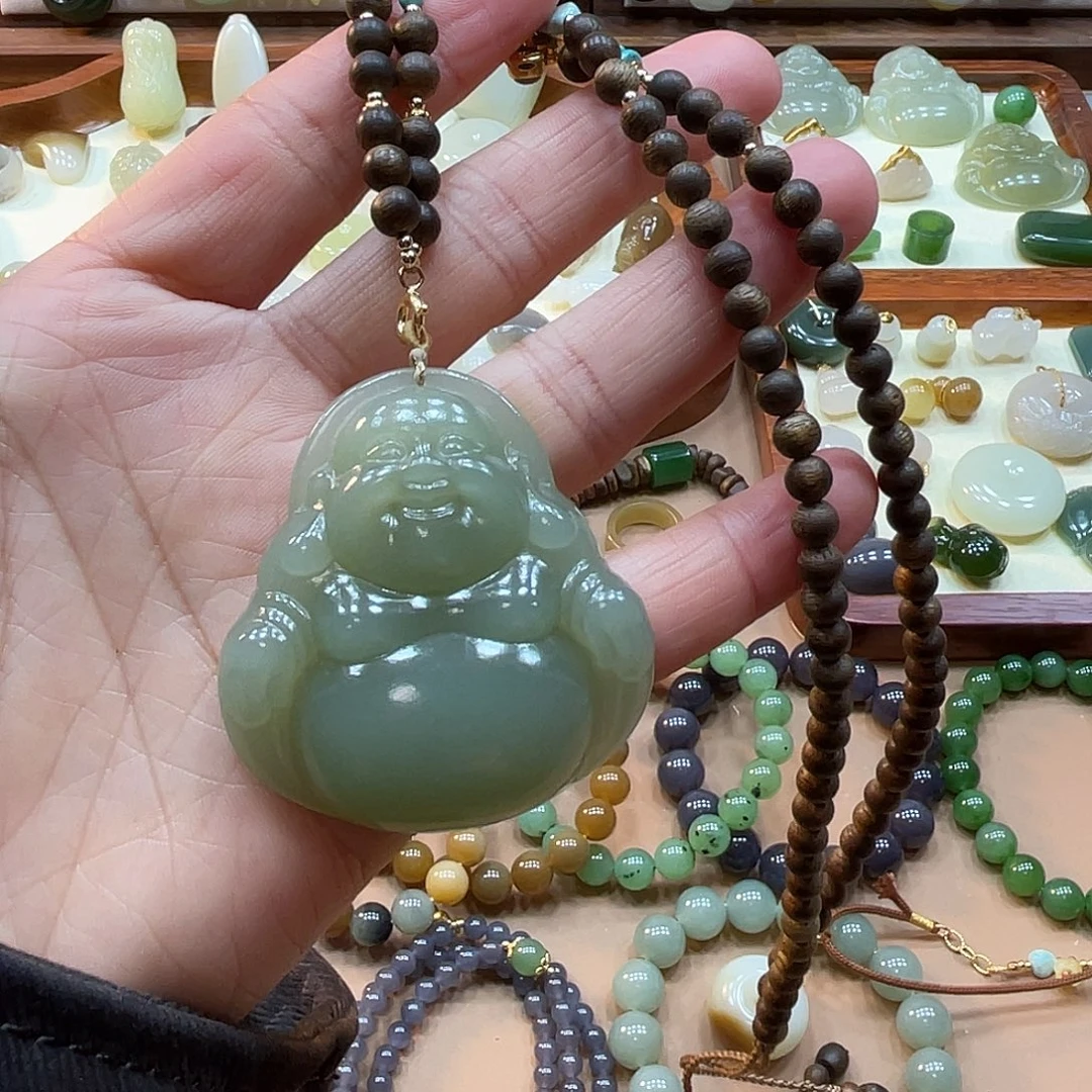 和田玉（青玉）未镶嵌颈饰