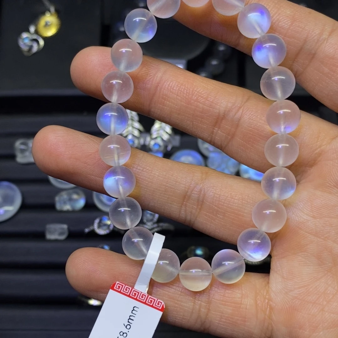 月光石手链未镶嵌夜***瑰