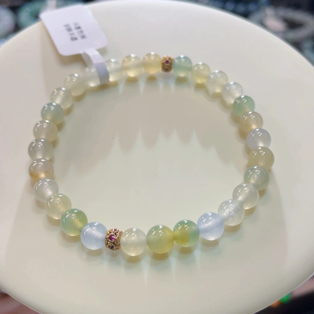 未镶嵌手链翡翠俏丽冰黄珠