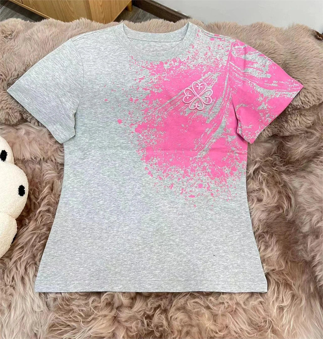 【西西里】小众设计印花春夏新款短袖T恤时尚休闲百搭打底衫女士