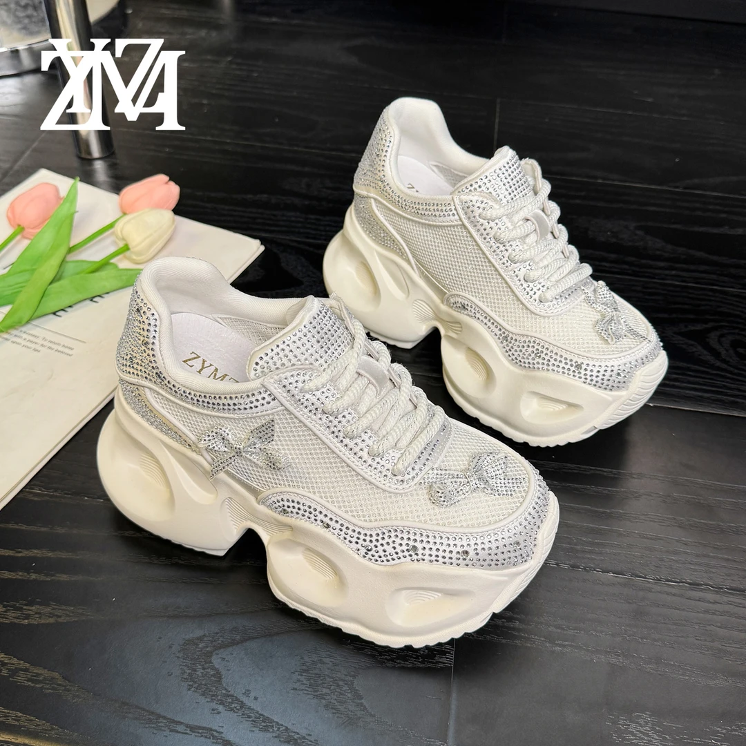 卓越名妆增高8CM  2025新款时尚厚底内增高休闲潮流休闲鞋9377