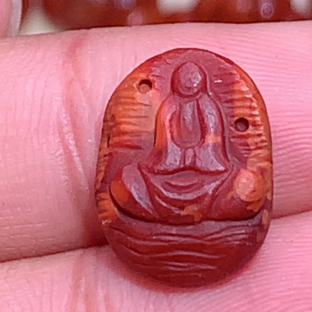 南红玛瑙未镶嵌珠宝半成品包浆悟道