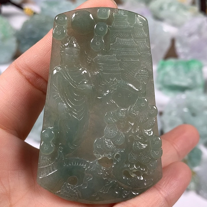 翡翠未镶嵌颈饰阿尼陀佛福利