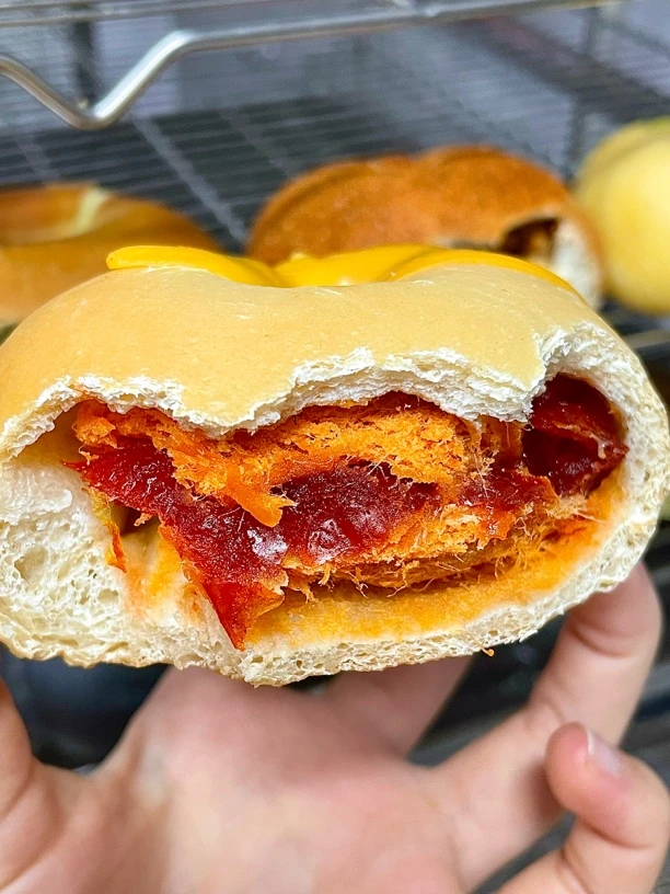 番茄肉松贝果100g/个 健康早餐代餐下午茶必备 解馋零食必囤！