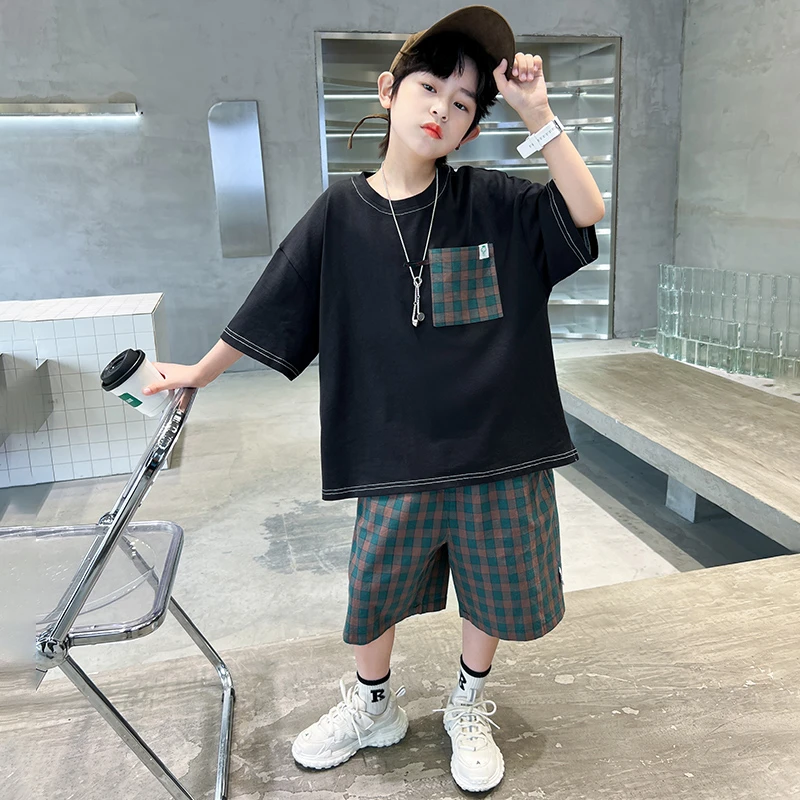 童装男童夏装套装2025新款儿童夏季运动男孩酷帅短袖夏款中大童潮