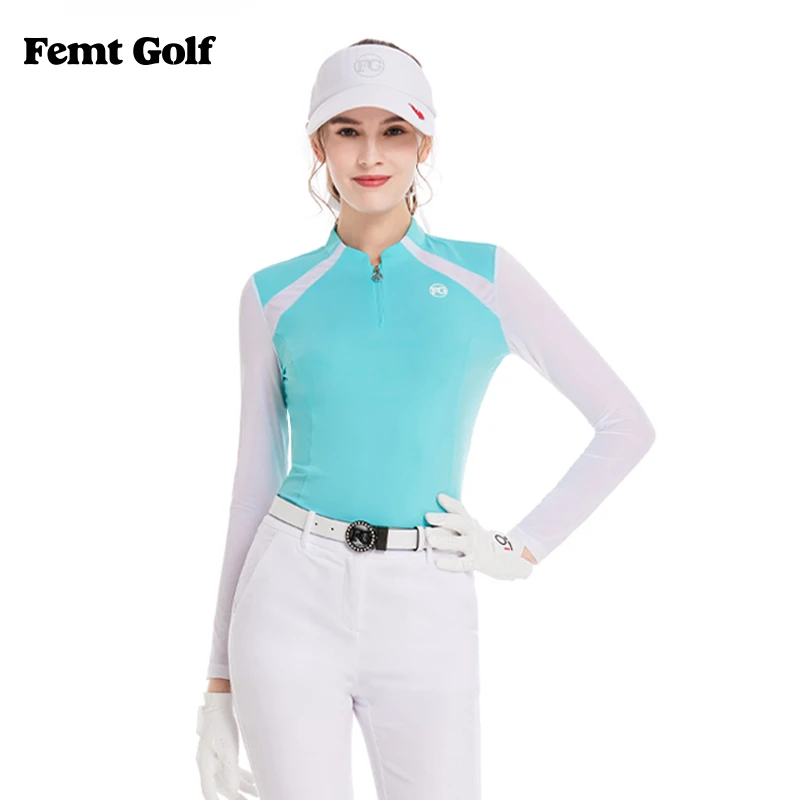 Femt Golf/Femt Golf高尔夫女长袖冰丝防晒弹力显瘦T恤GOLF球衣服