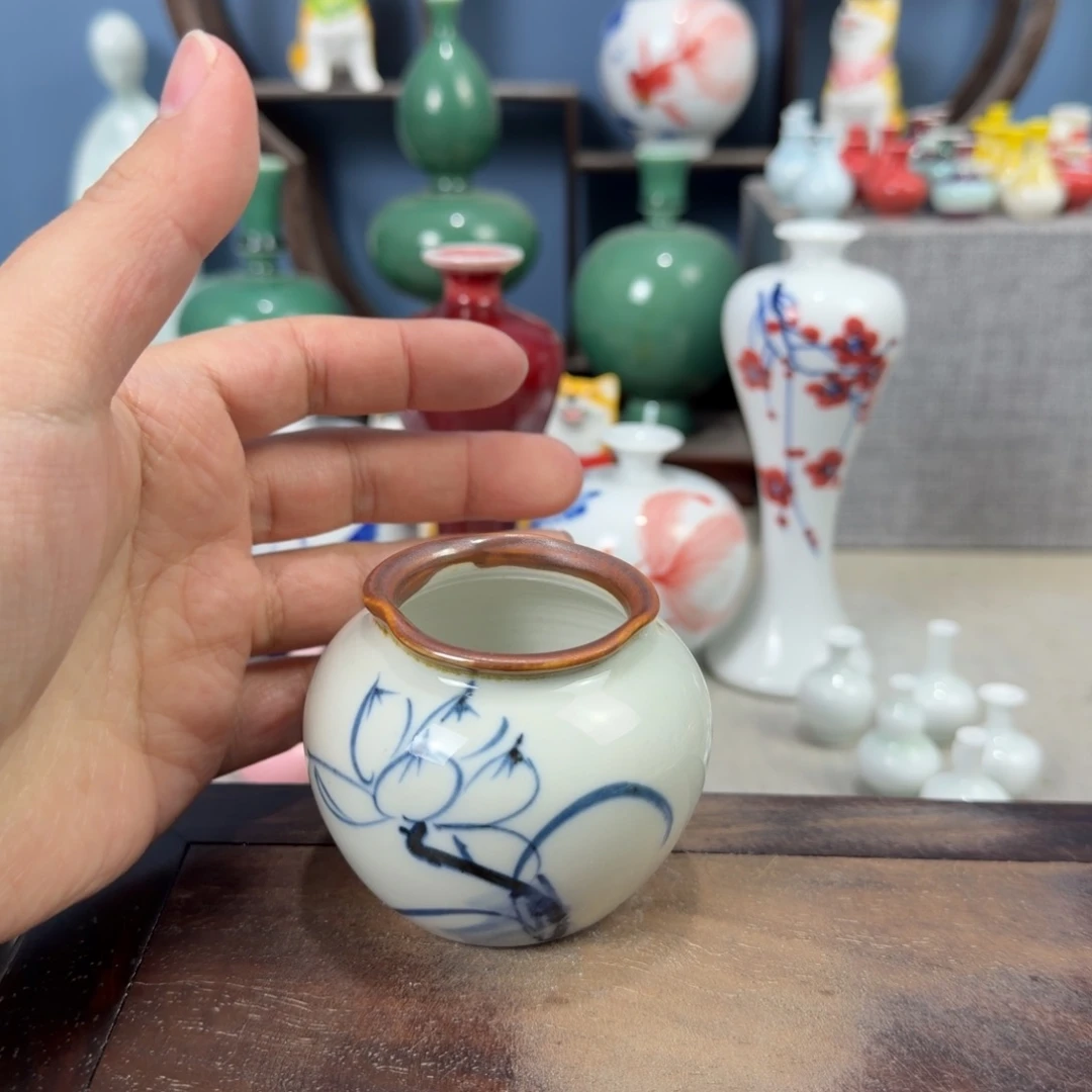 陶瓷手工小花器摆件
