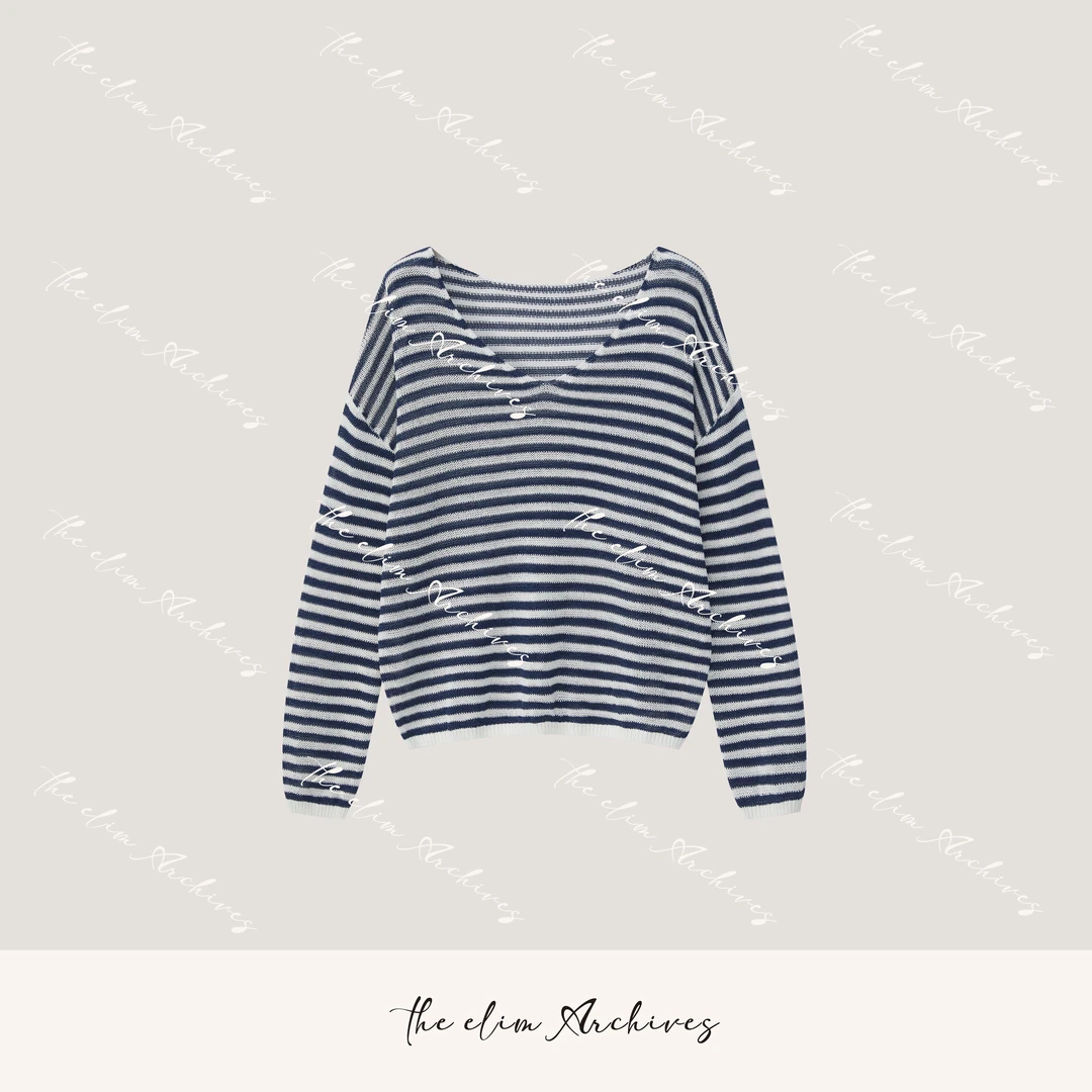 【以琳档案】“里约艺术”进口和纸纱条纹凉感防晒高级感t恤#LN02811