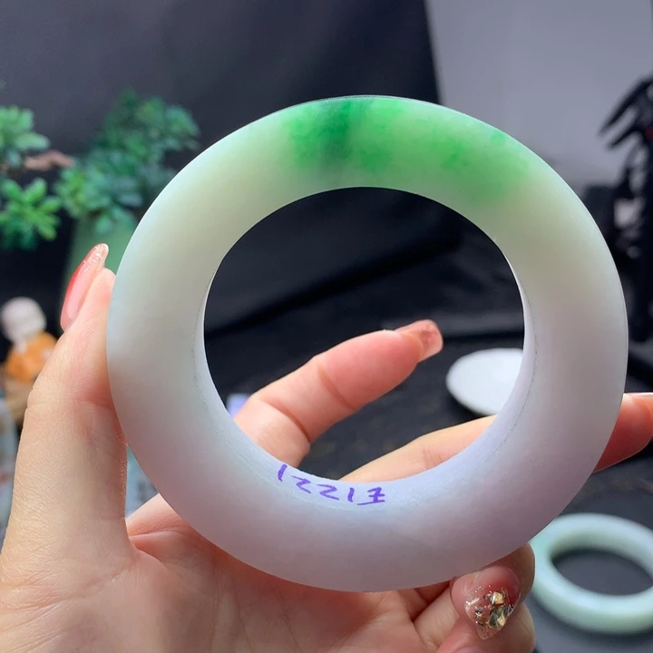 定制翡翠未镶嵌粉底青