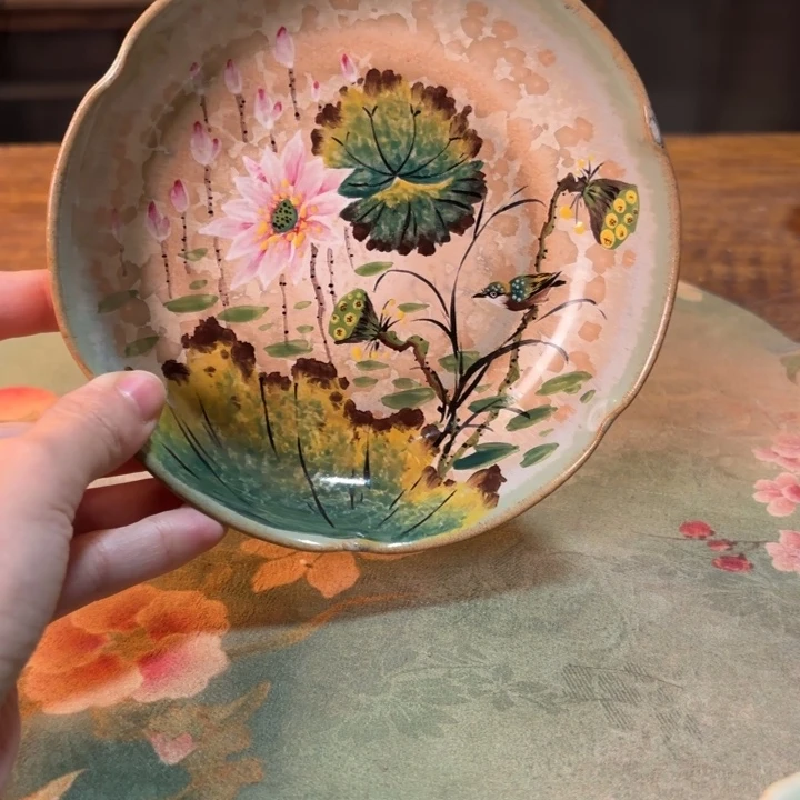 柴烧纯手工手绘陶瓷