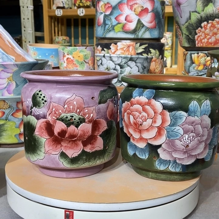 红陶景德镇艺术手绘作品