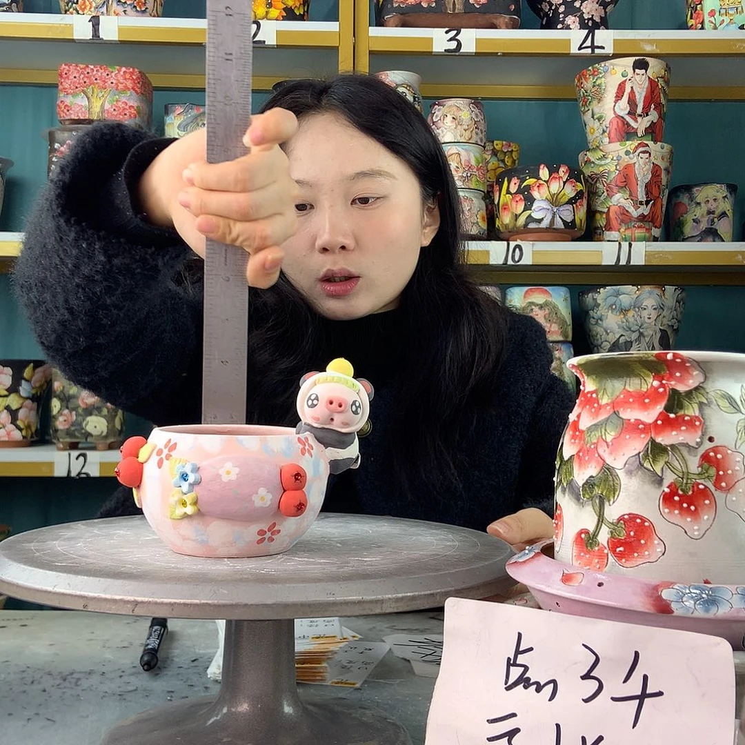 陶景德镇手工花盆146