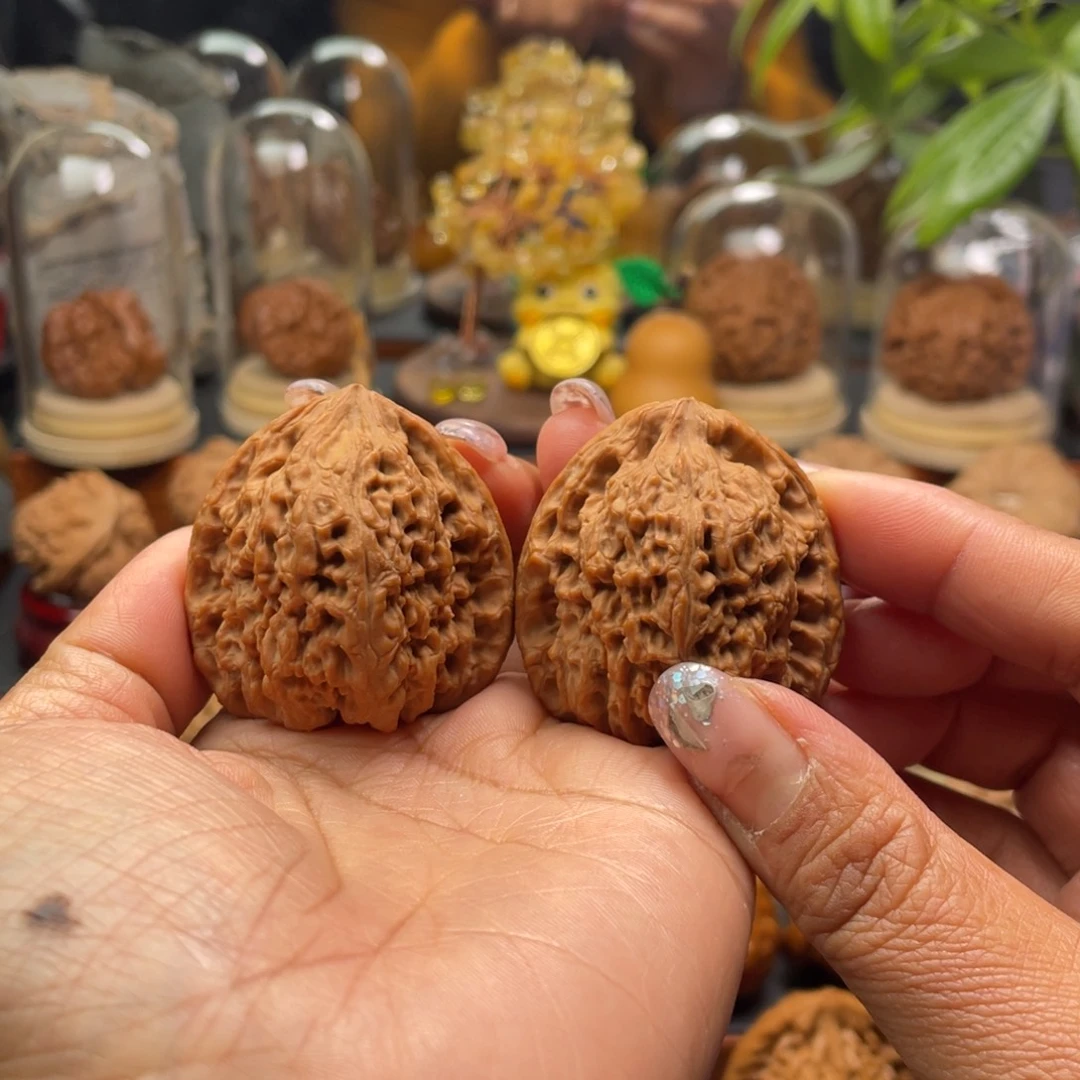 摄***野文玩核桃把件南疆40