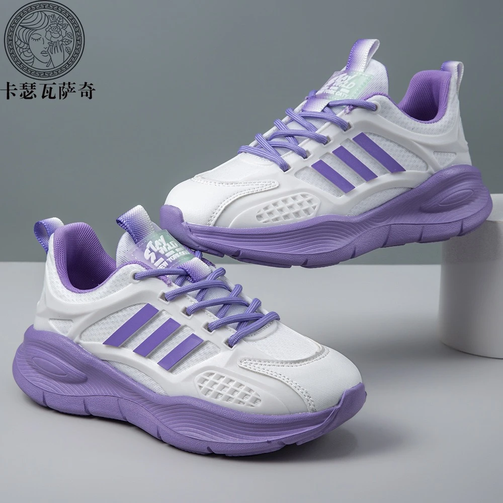 运动跑步鞋透气减震情侣缓震胶回弹跑步鞋厚底休闲时尚鞋子