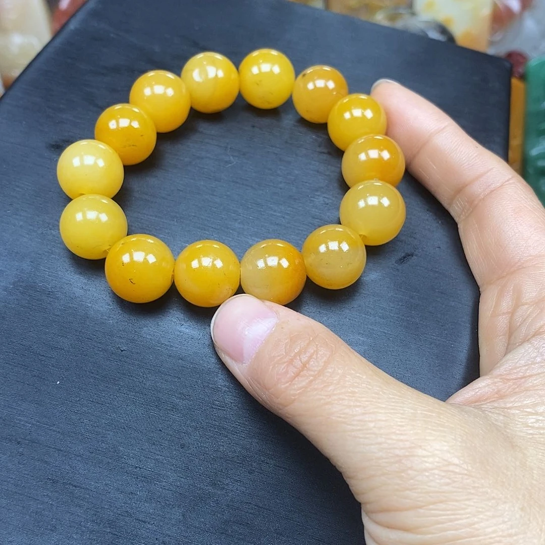 石英质玉（黄龙玉）颈饰未镶嵌