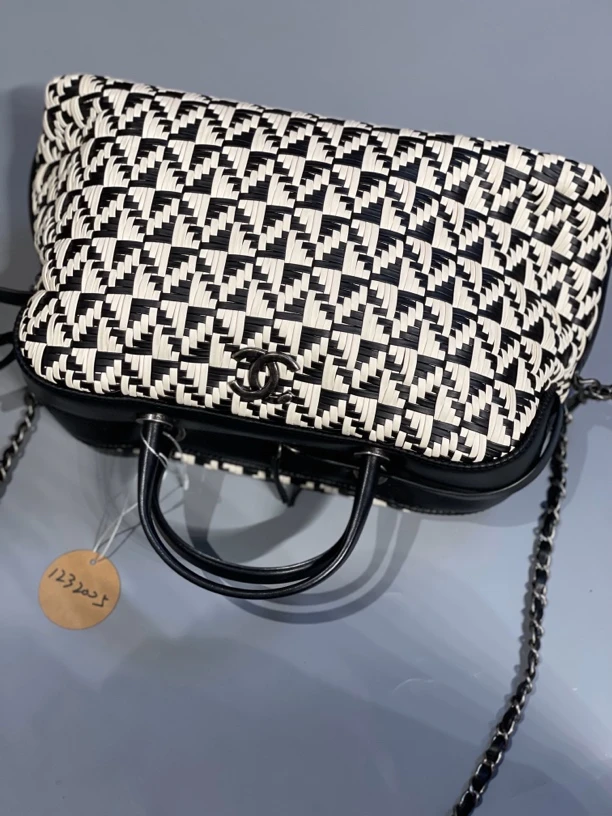 95新 Chanel/香奈儿 夏七中古/香奈儿皮编单肩包/1232005