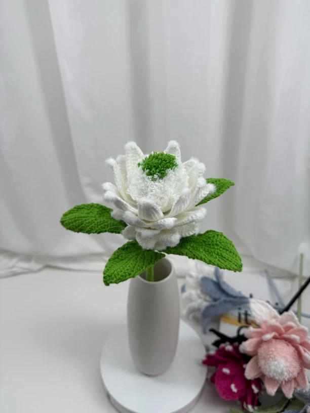 冰雪女王毛线花束手工客厅装饰节庆礼物摆件针织装饰品成品