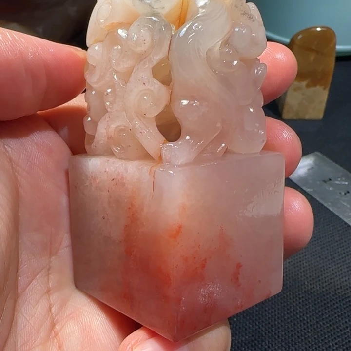 寿山石惟*福集福寿山石印章