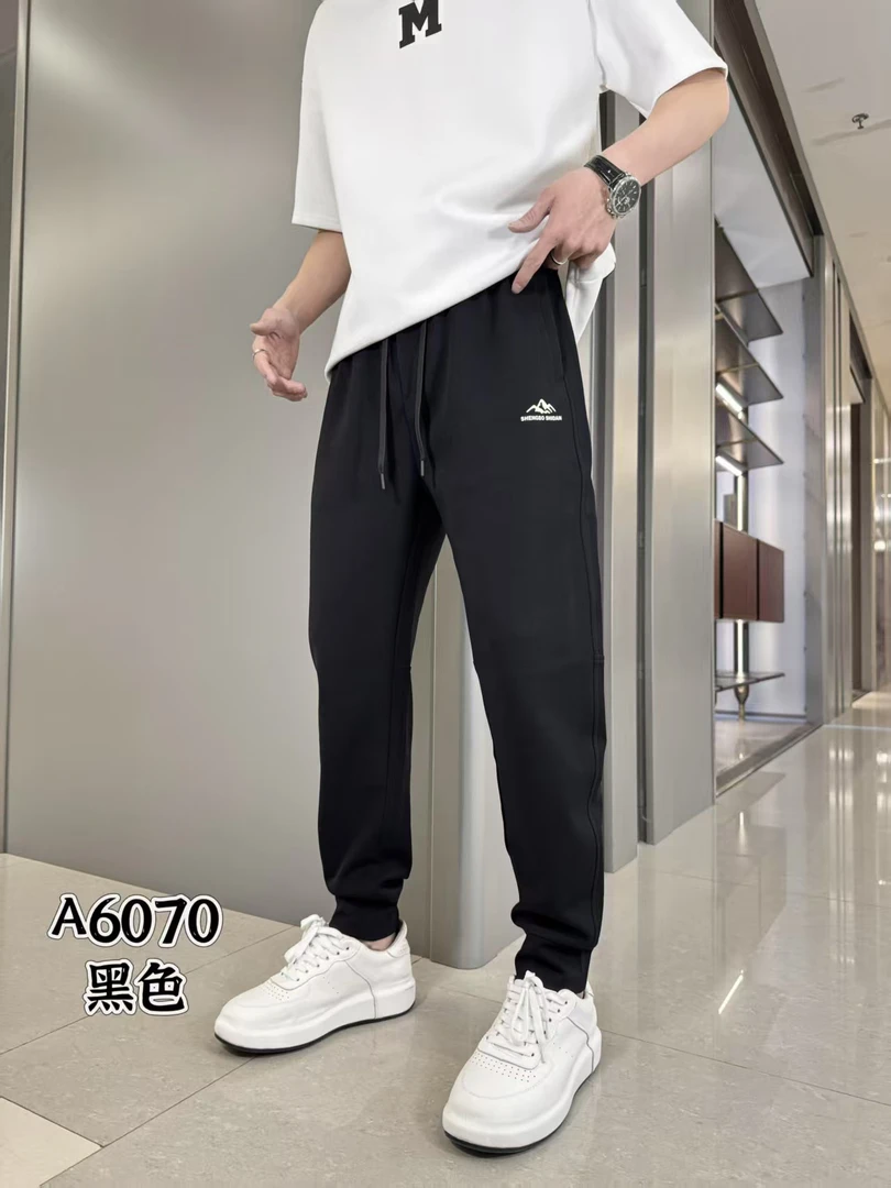 2025春秋新款立体裁剪显瘦时尚高档百搭男款卫裤裤子运动6070