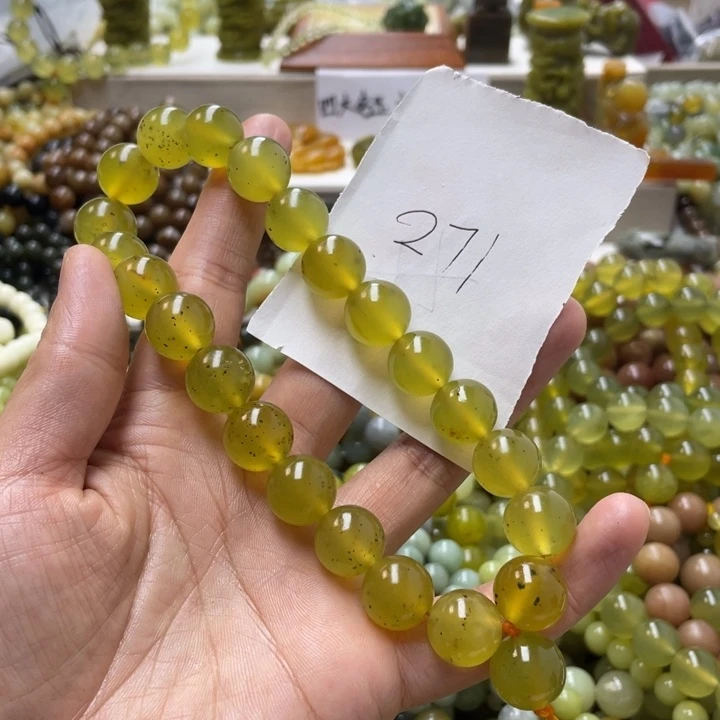 未镶嵌蛇纹石玉手链