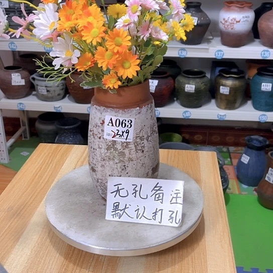 红陶手工制作工艺花盆