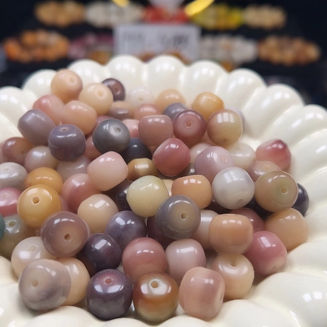 菩提根/象牙果手串卡13非料紫水晶汗宝桶108颗