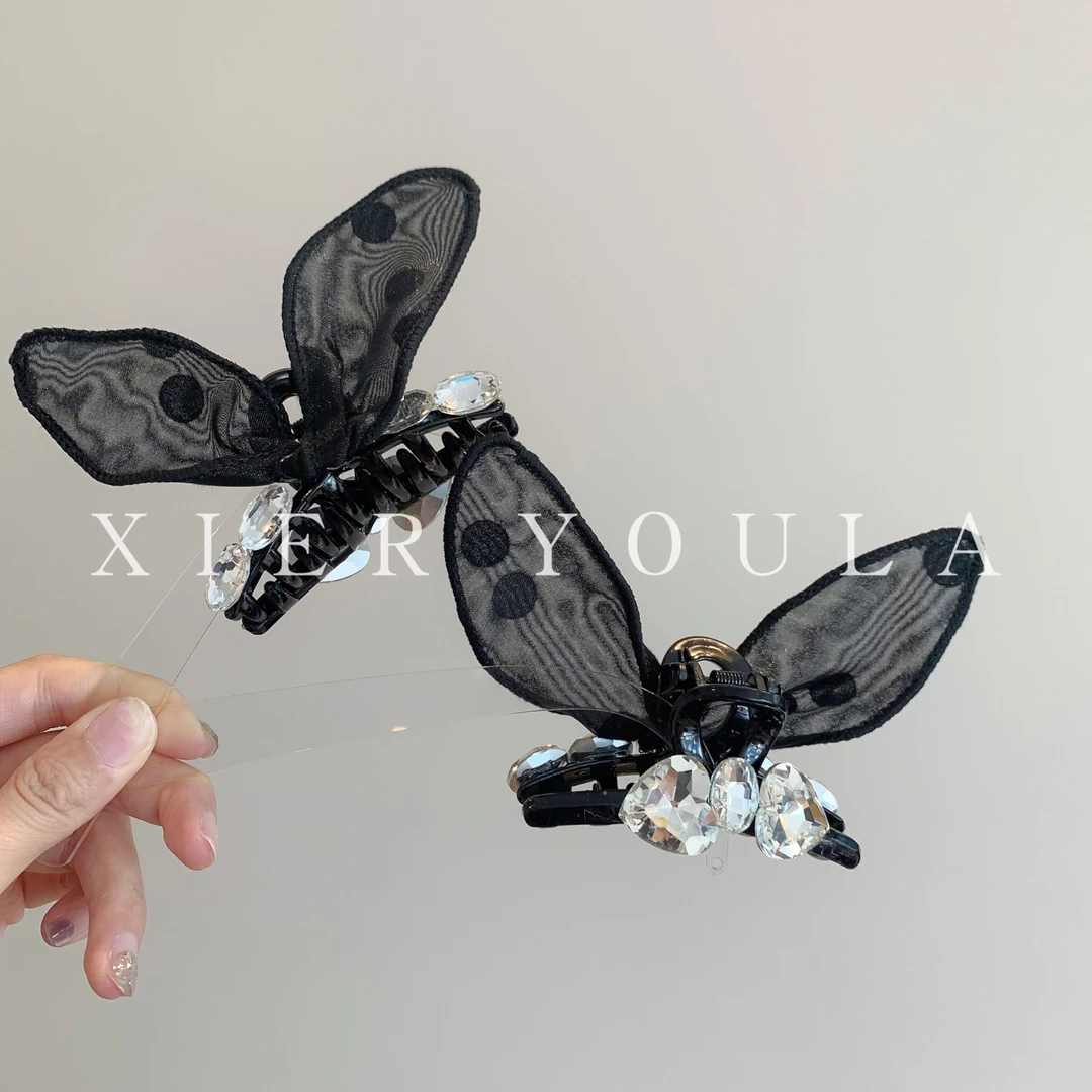 【喜儿ula】3-11-3甜酷气质蕾丝兔耳纯欲风精致刘海小抓夹