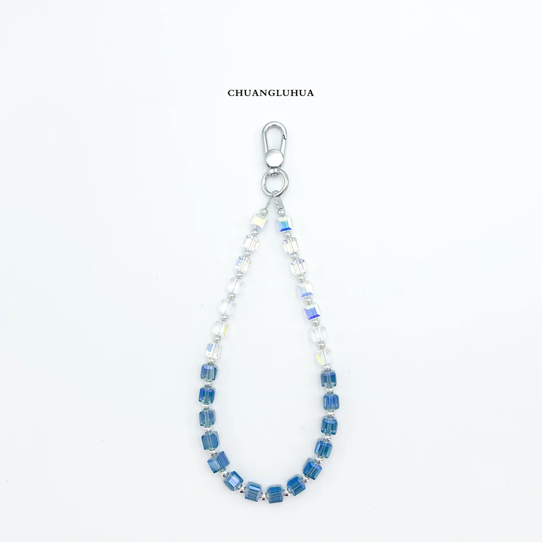 【方糖】手工DIY珠绳手机挂链饰品手机链包包挂链时尚彩色通用