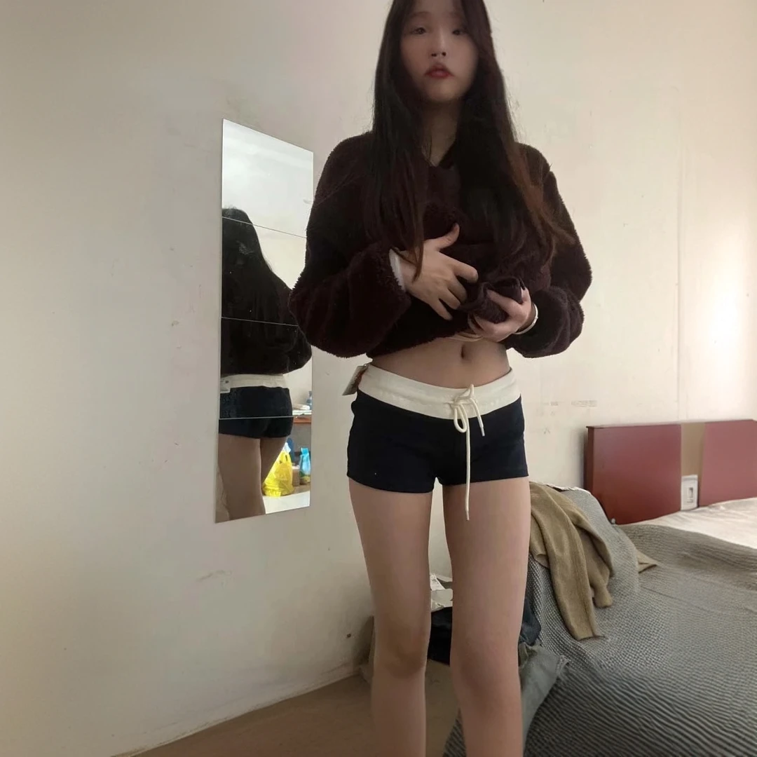 韩系休闲短裤女夏季2025新款小个子百搭高腰修身显瘦提臀运动裤子