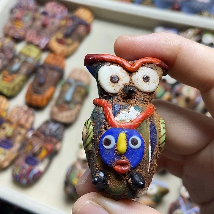 琉璃颈饰猫头鹰娃028