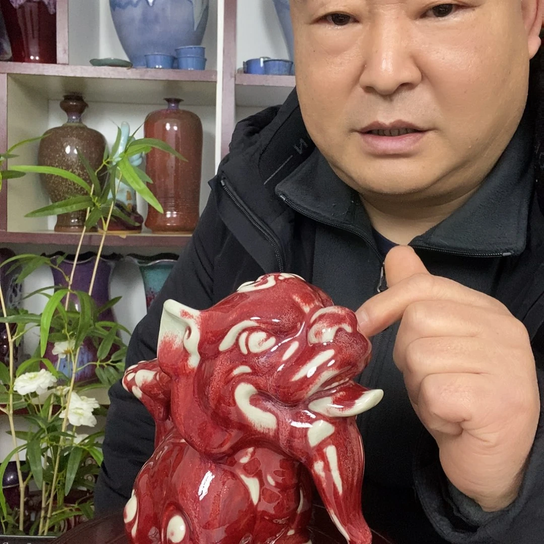 摆件钧瓷动物摆件高温窑变