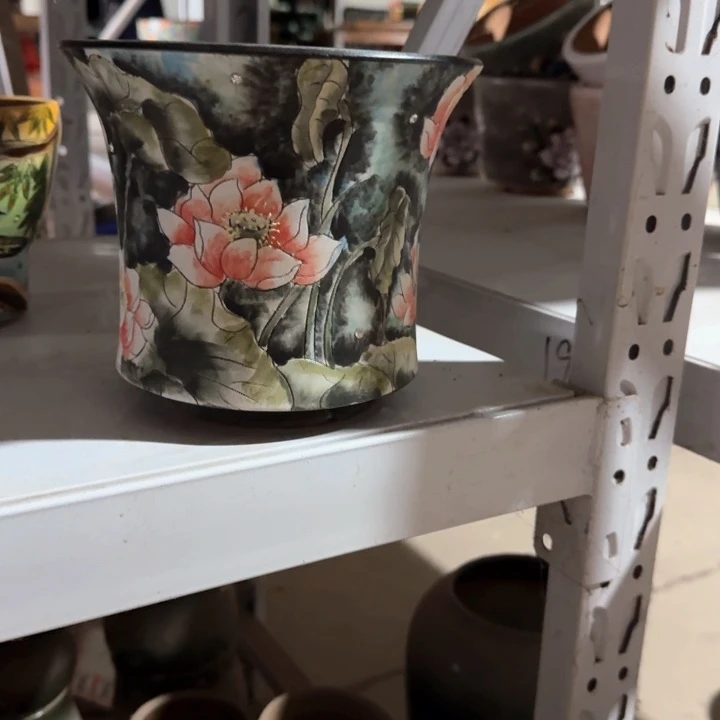 紫砂花盆景德镇陶瓷