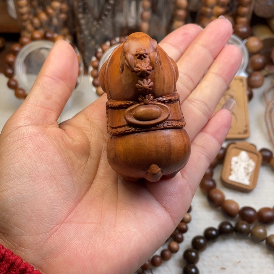 把件檀香木印度老山檀香唐马瑕疵