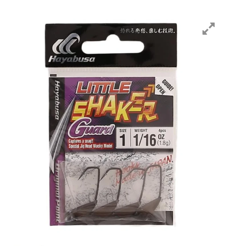 Hayabusa Little Shaker V型弯钩加重面条虫钩钓具 Inchi wacky钩