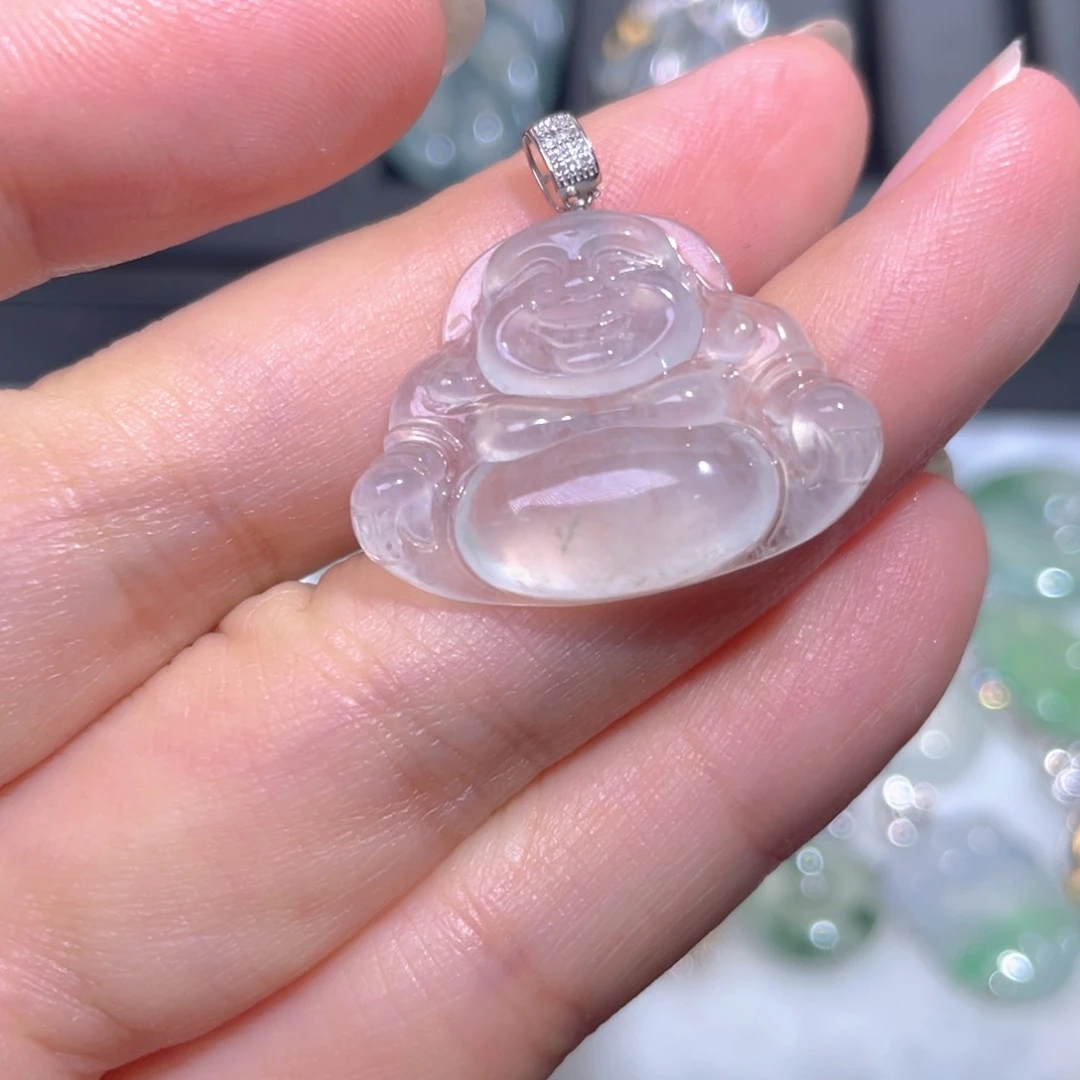 颈饰18K金镶嵌翡翠翡翠