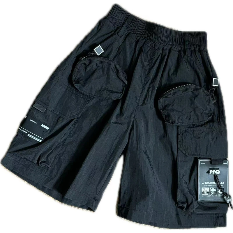 99257夏季立体口袋工装短裤潮流韩版纯色薄款宽松工装裤