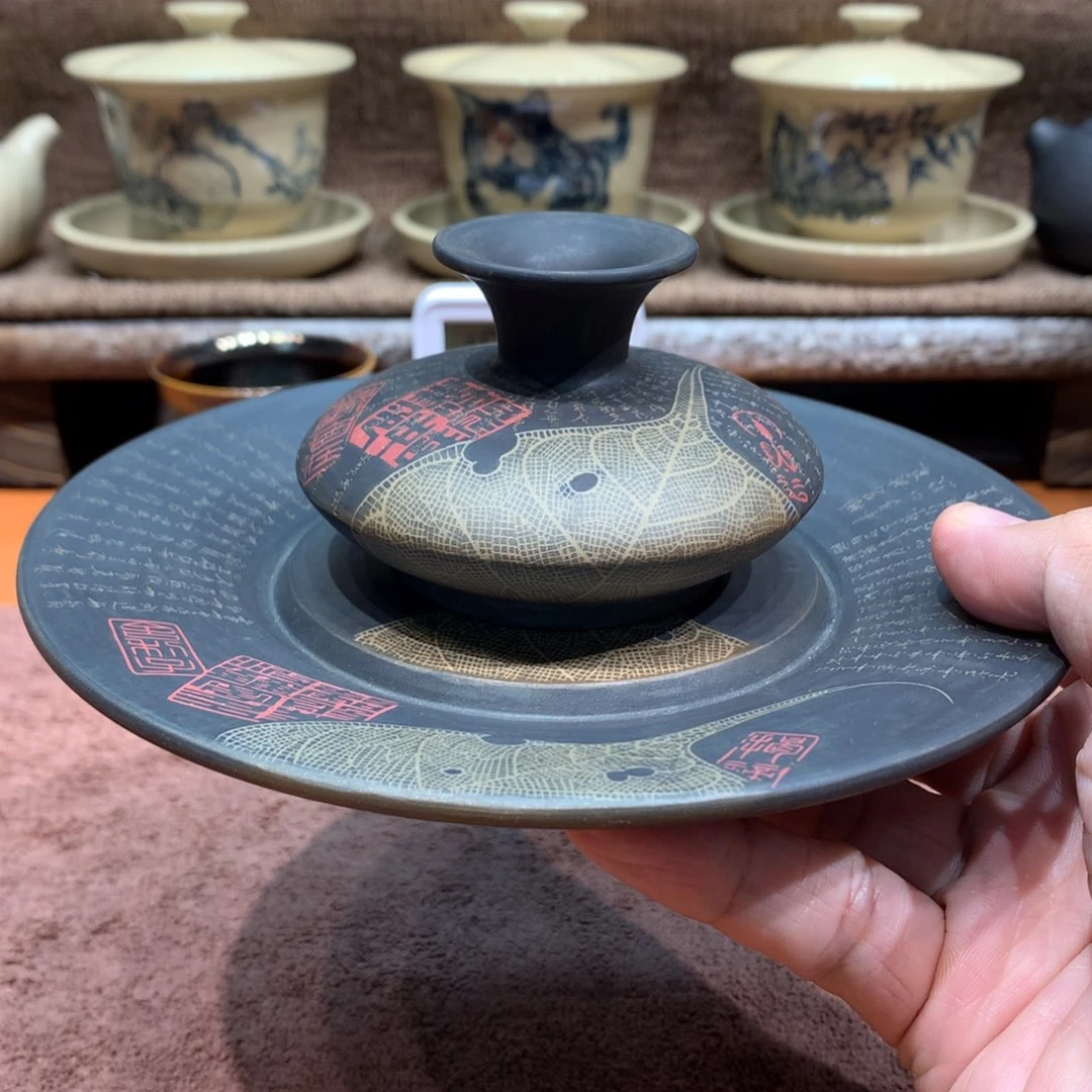 用***9泥塑放漏心经菩提叶套装