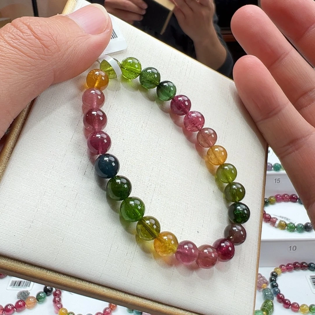 手串碧玺未镶嵌7.5mmmmmmmm