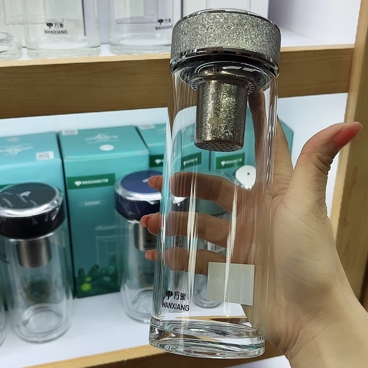 万象品牌单层玻璃杯白Tu27