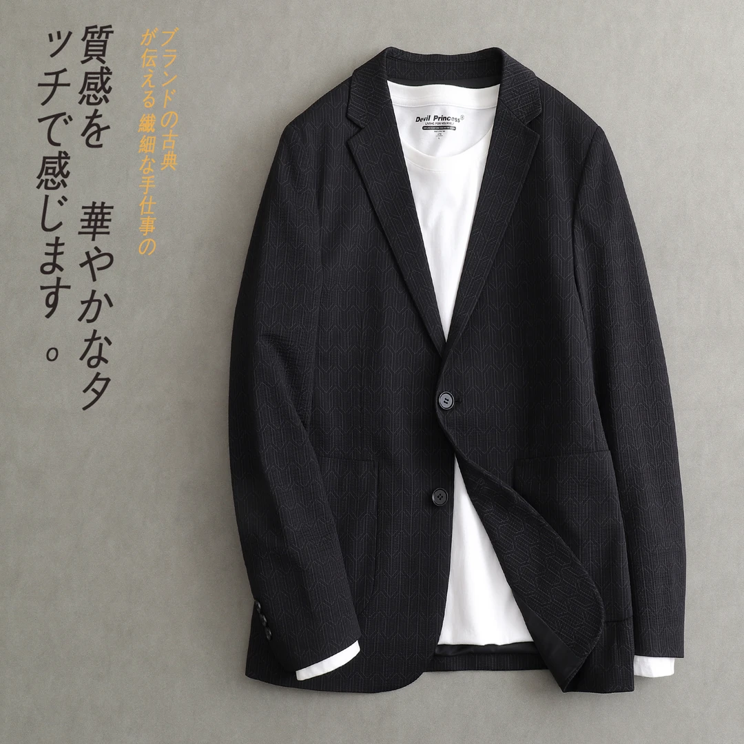 新款西服上装春夏季透气商务修身小西装上衣休闲男装潮流男士外套