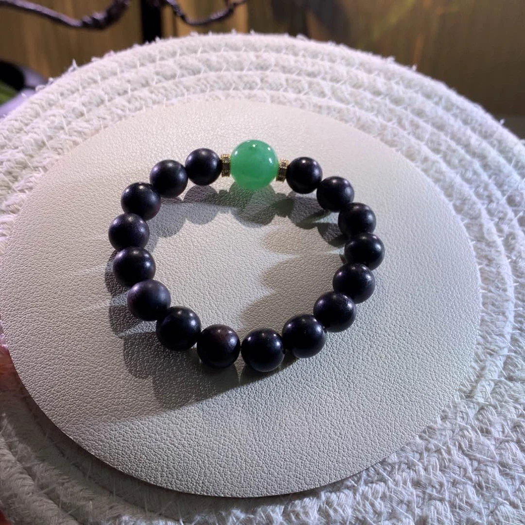 散珠翡翠天然缅a绿色单珠