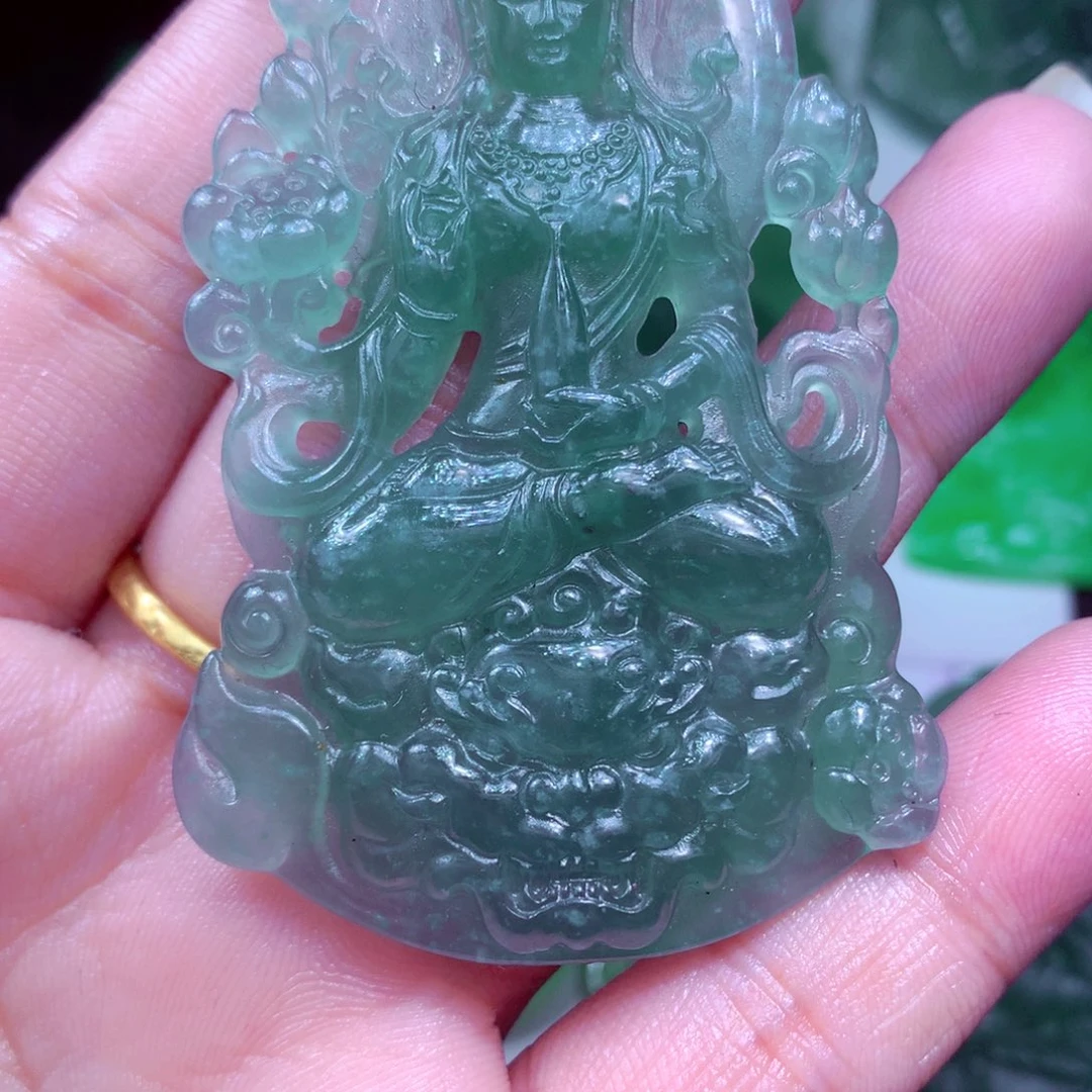 定制翡翠未镶嵌天然缅甸翡翠A货毛货挂件
