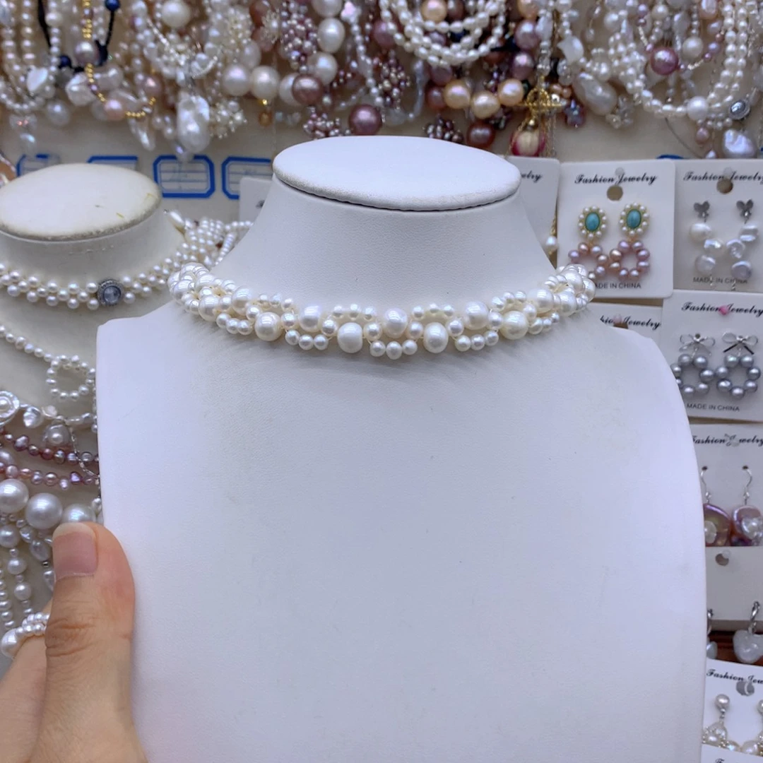 S***荔合金淡水珍珠耳饰项链