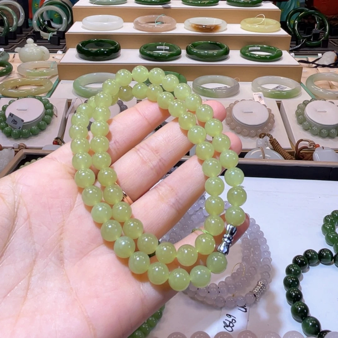 和田玉未镶嵌颈饰高品黄口女神链