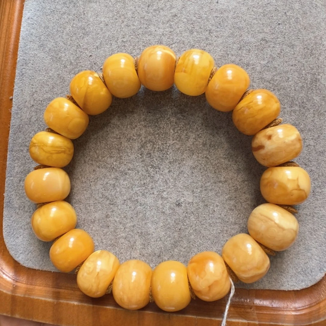 未镶嵌蜜蜡手串蜜蜡