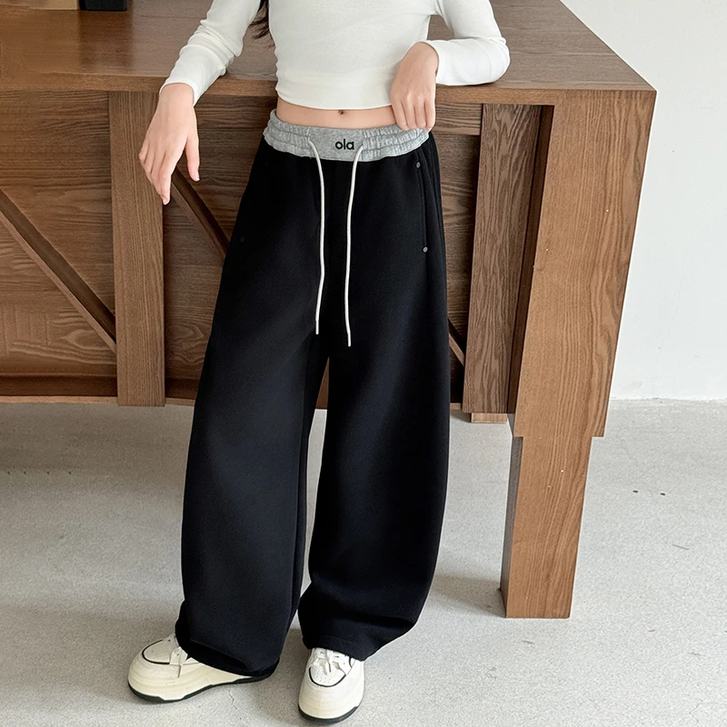 女童裤子2025新款爆款高品质大童直筒裤洋气百搭女孩阔腿裤中学生