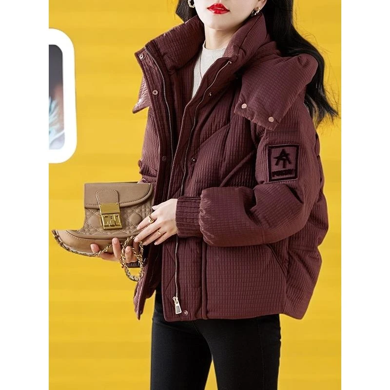 短款羽绒服女冬季2025新款小个子高端洋气时尚保暖白鸭绒连帽外套