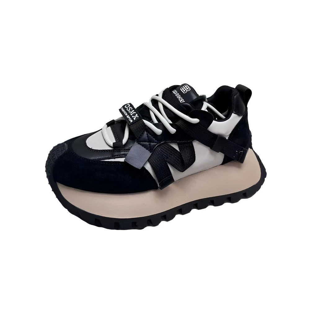 206-1  23532真皮厚底阿甘鞋 （标准尺码）(王）